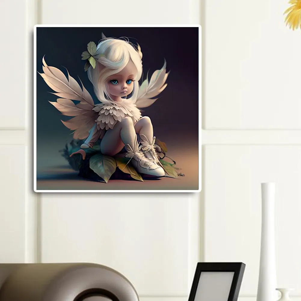 Full Round Diamond Painting 50*50cm - Little Girl With Wings