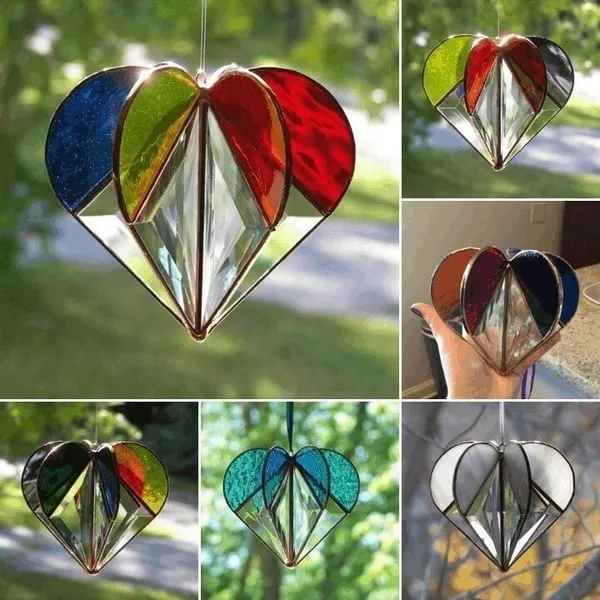 Early Valentine's Day sale-Stained Heart-shaped Suncatcher