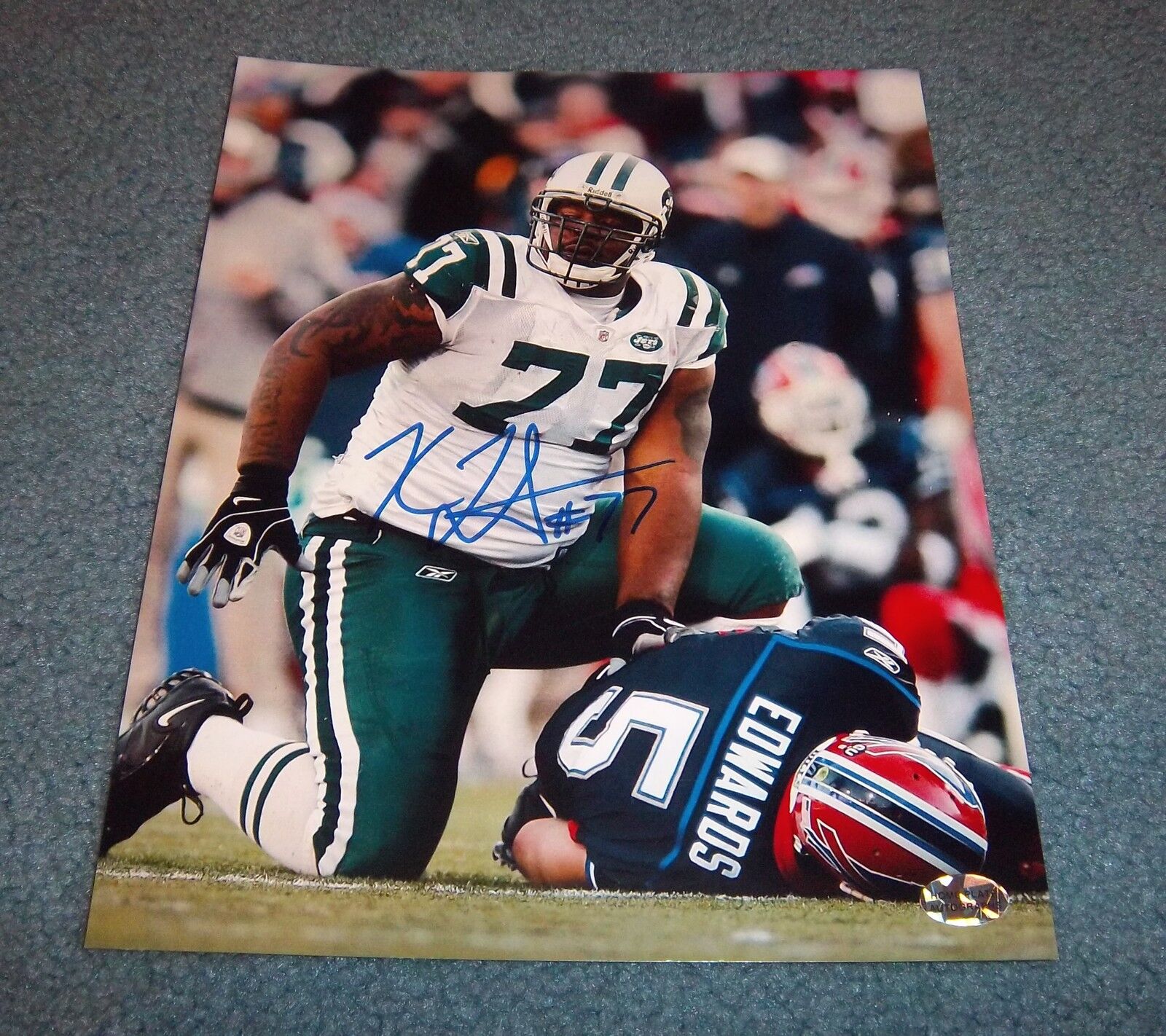 New York Jets Kris Jenkins Signed Autographed Photo Poster painting Maryland