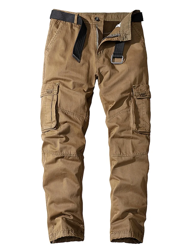 Men's Trousers Cargo Pants Split Zipper Pocket Casual Micro-elastic Breathable