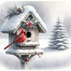 (40*40cm)Xmas Cardinal -  Full Round Drill Diamond Painting