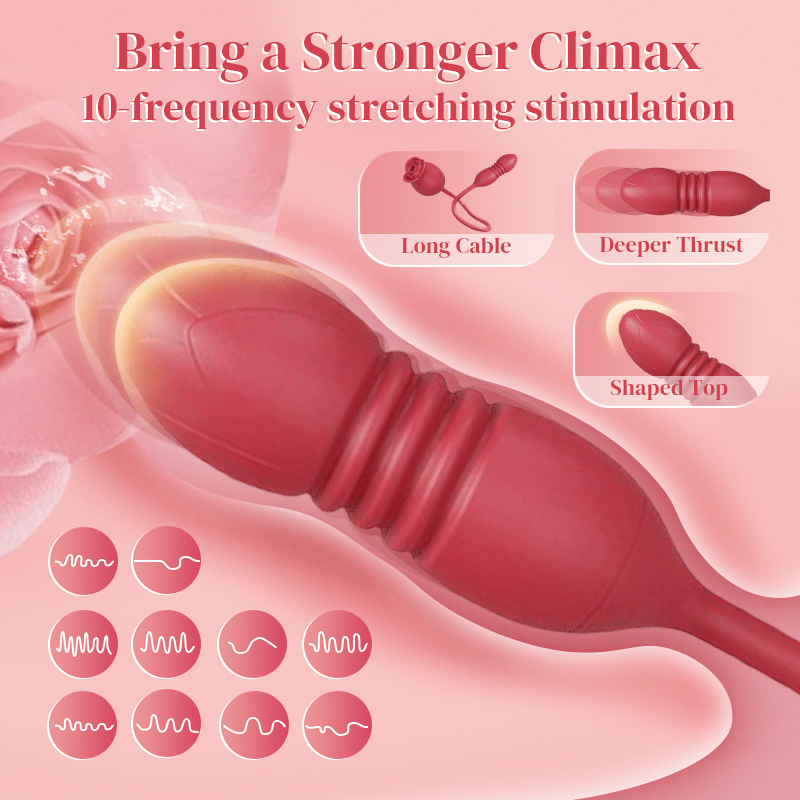 Dual Vibe Rose Sex Toy for Women G-Spot & Clit Vibrating Dildos Health Care Products