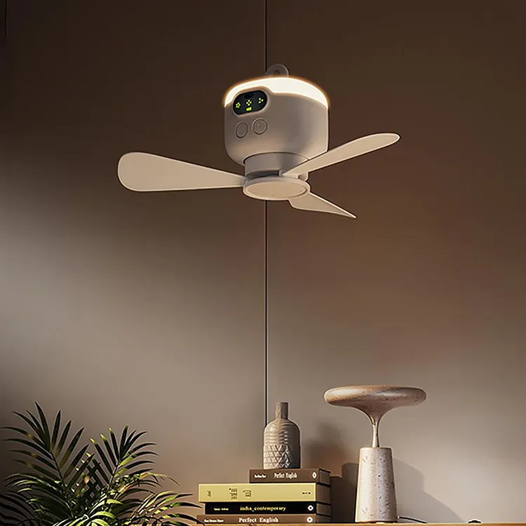 Rechargeable Ceiling Fan with LED Light