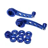 2pcs Aluminum Alloy Car Window Handle Winder Riser Replacement(Blue)