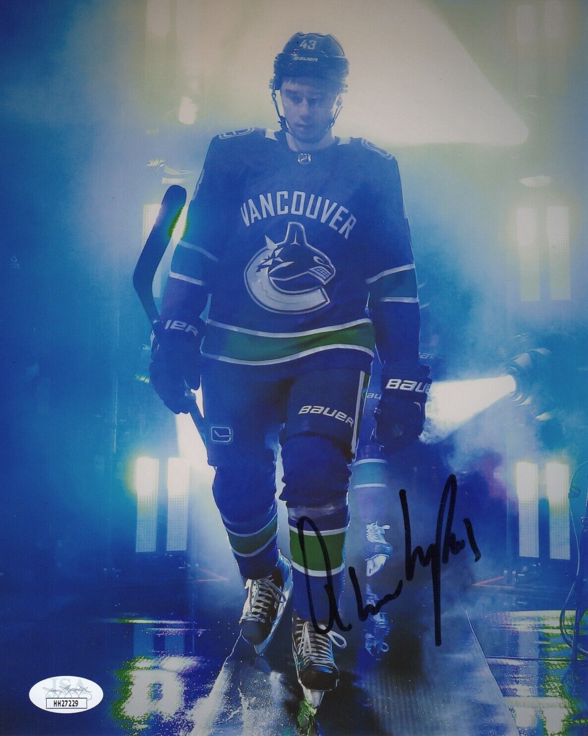 Vancouver Canucks Quinn Hughes Signed Autographed 8x10 Photo Poster painting JSA COA #15