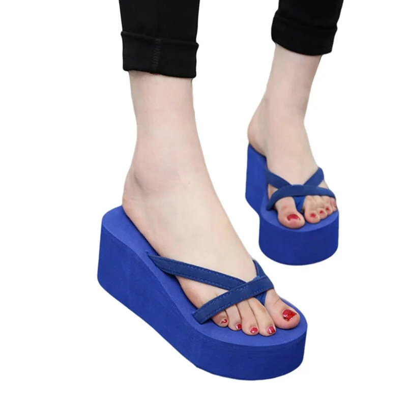 Summer Sandals Wedges Women Slip Flip Flops Beach Sandals Shoes Fashionable Casual Sandals Female Ladies Shoes