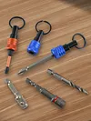 6pcs/Set 1/4 Inch Hex Shank Screwdriver Bits Holder Keychain Portable Hand Tool