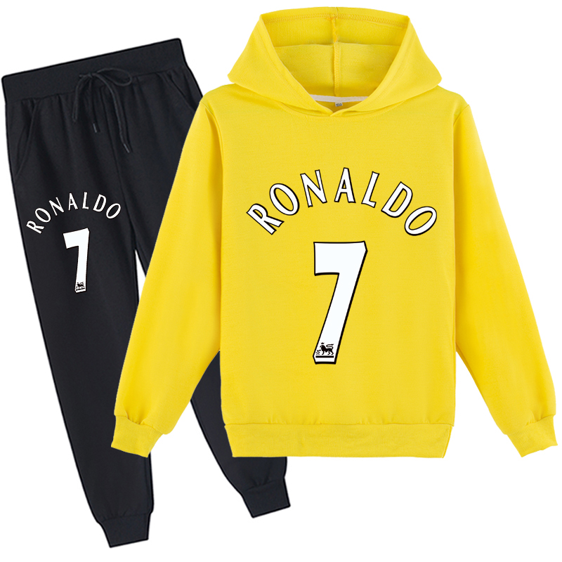 Mayoulove Cristiano Ronaldo Hoodie Set for Kids - Stylish  Comfortable Sweatshirt Outfit for Boys and Girls-Mayoulove