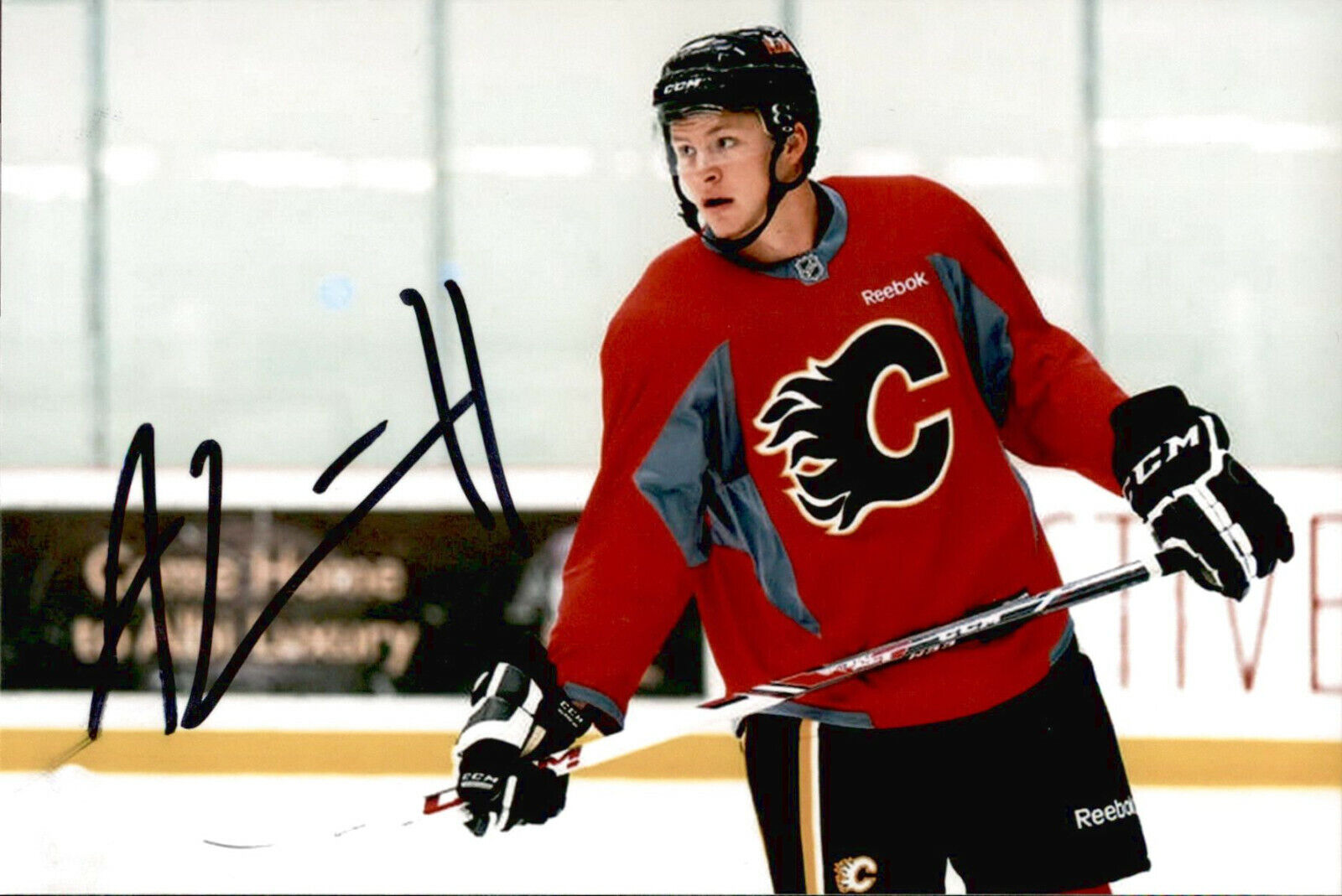 Austin Carroll SIGNED autographed 4x6 Photo Poster painting CALGARY FLAMES #2