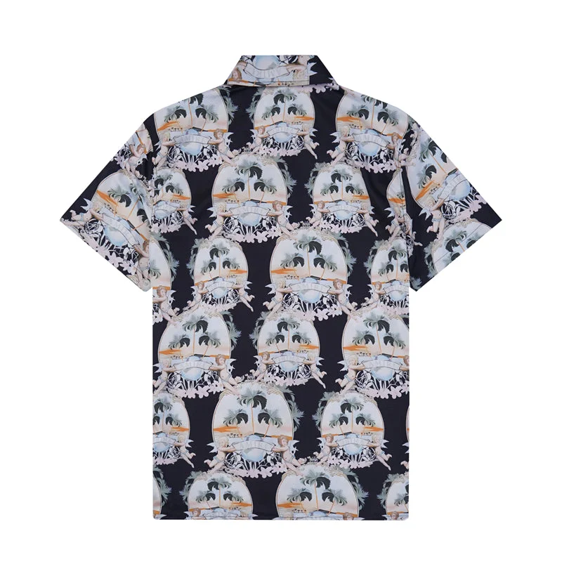 AMIRI 2023 new silk short-sleeved shirt