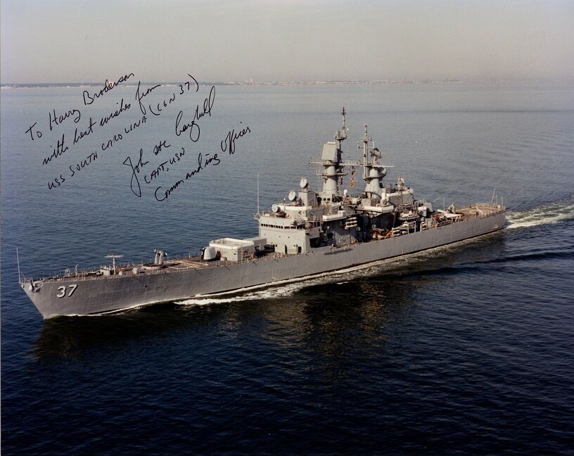 USS South Carolina Commander JOHN ST. CLAIR CRAIGHILL Signed Photo Poster painting