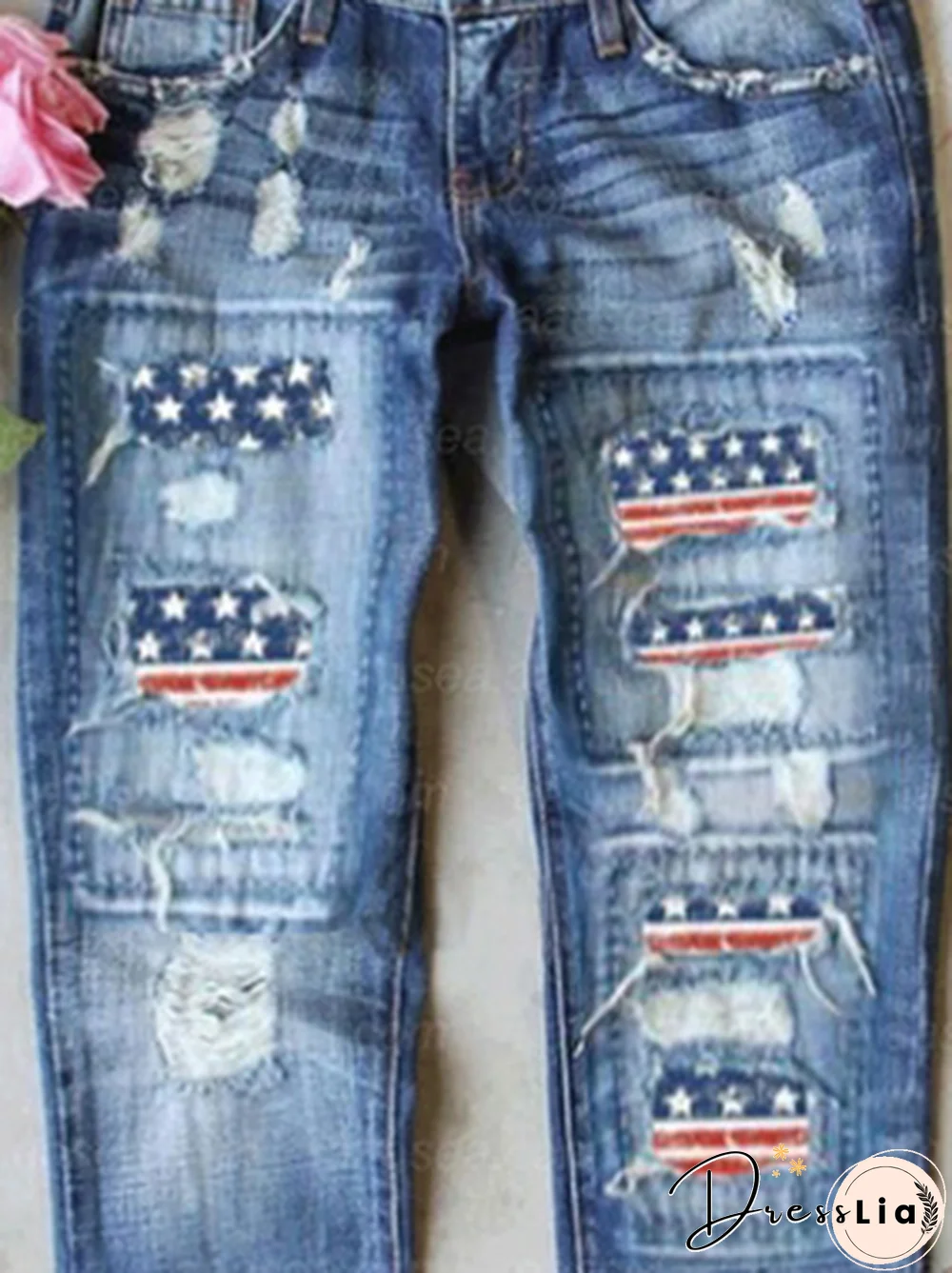 Flag Pockets Regular Fit Jeans