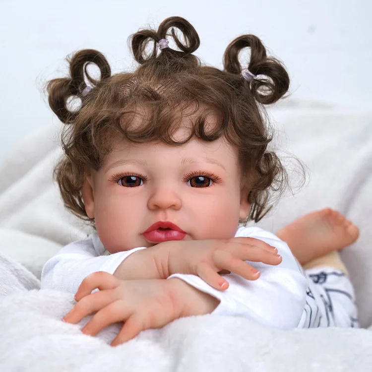 Babeside Laney 20'' Realistic Reborn Baby Doll Sweet Bear Girl Heart Shape Hairstyle