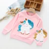 Kid Girl Ins Autumn Spring Pullover Sequined Shirts