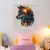 Silhouette Wolf - 14CT Counted Cross Stitch - 45*45cm - Animal