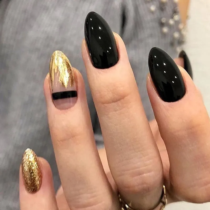24pcs false press on nails pink color oval head Mid-length Wear  Finished product wearable full cover fake nail tips for girls-Nail Inspo
