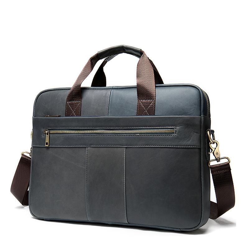 Mens Business Briefcase Vintage Leather Shoulder Bag