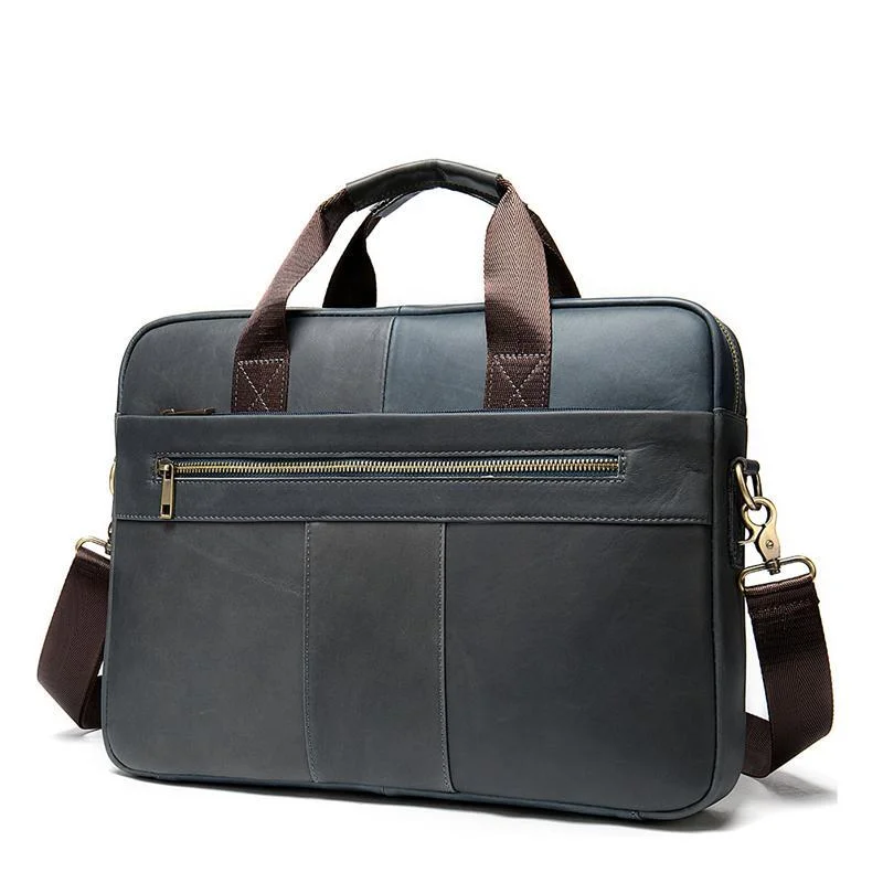 Mens Business Briefcase Vintage Leather Shoulder Bag