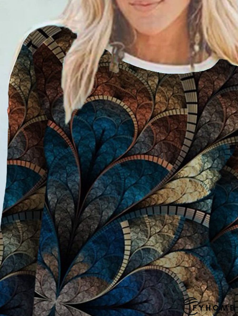 Crew Neck Boho T-shirt | IFYHOME