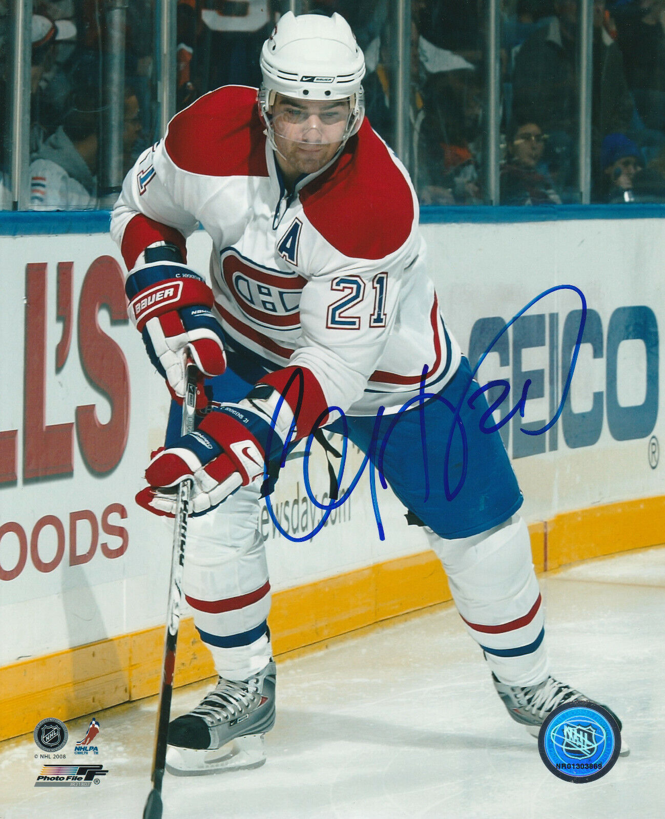 CHRIS HIGGINS SIGNED MONTREAL CANADIENS 8x10 Photo Poster painting! Autograph