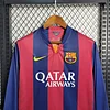 2014/2015 Retro Long Sleeve Barcelona Home Football Shirt 1:1 Thai Quality