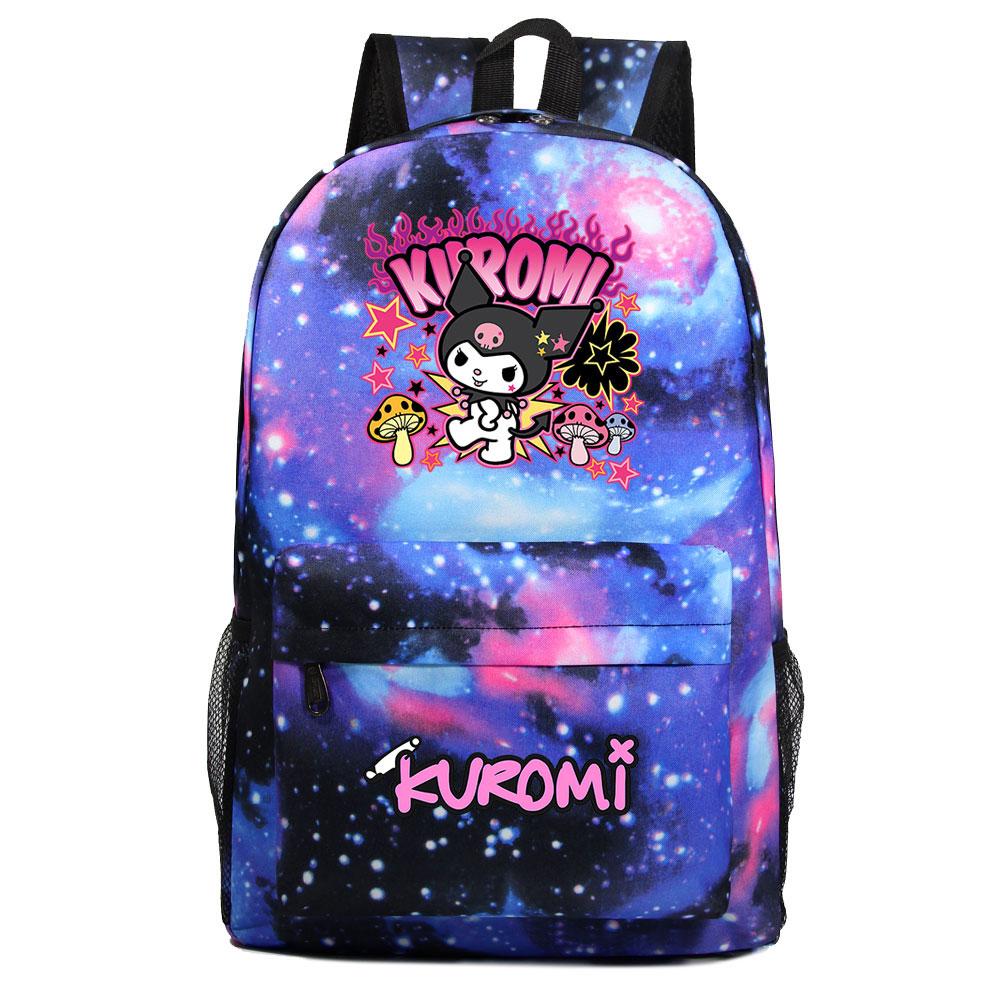 Mayoulove Kuromi Backpack Lightweight Design for School and Outdoor Activities-Mayoulove