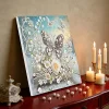 (Pre-Framed)Diamond Painting-DIY Crystal Rhinestone Snowy Butterfly(25x25cm)