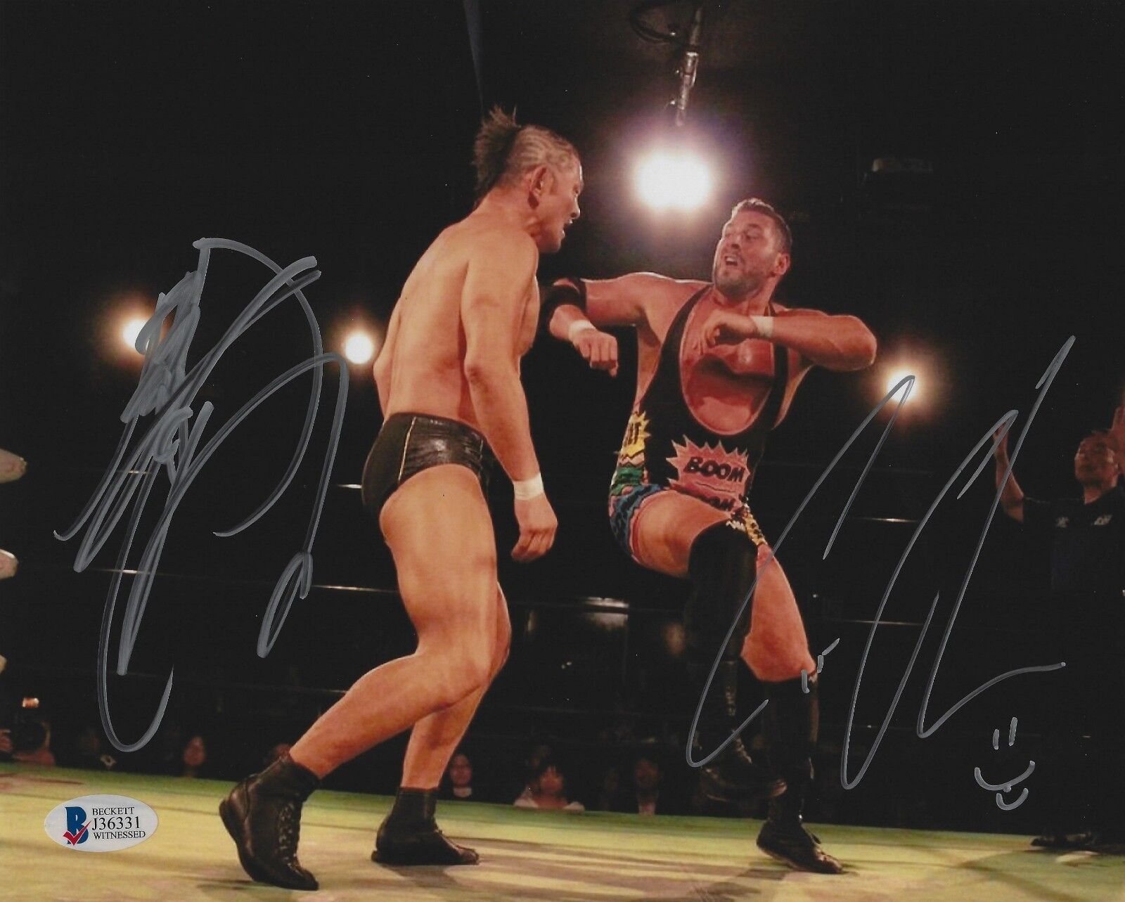 Colt Cabana Minoru Suzuki Signed 8x10 Photo Poster painting BAS COA New Japan Pro Wrestling ROH