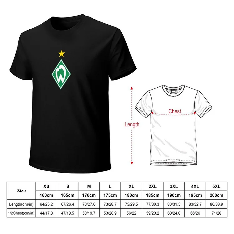 Werder Bremen Core Stretch Slim Cneck Gildan Tee T-Shirt Herren
