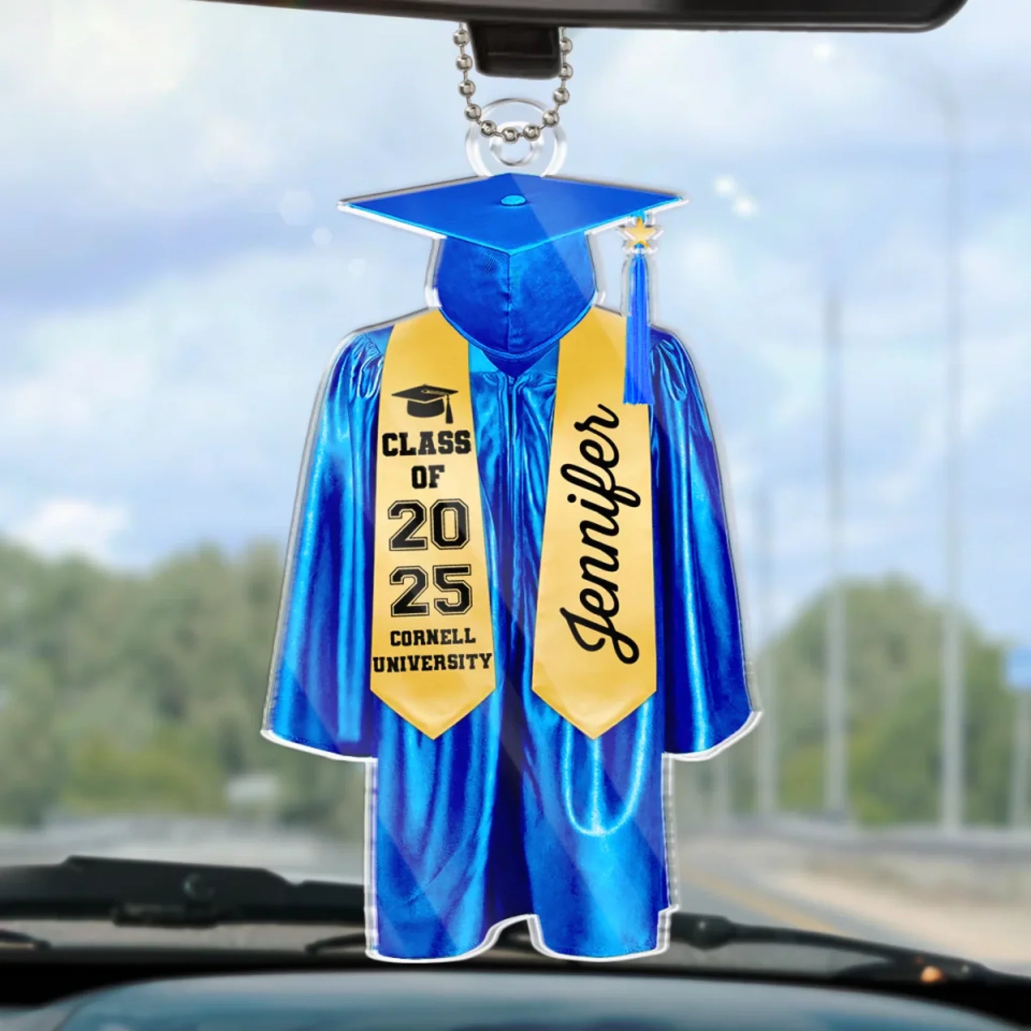 Loveyoufancy Today Is A New Beginning - Family Personalized Custom Car Ornament - Acrylic Custom Shaped - Graduation Gift For Family Members, Siblings, Brothers, Sisters