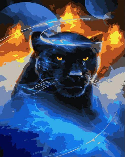 

Black Jaguar in Space – Paint By Numbers - 40*50CM, 501 Original