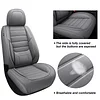 MINGBRON Leather Car Seat Covers,Car Seat Covers Full Set,Automotive Seat Covers 5 Seats,Fit for Most Cars SUV and Most Sedans Grey