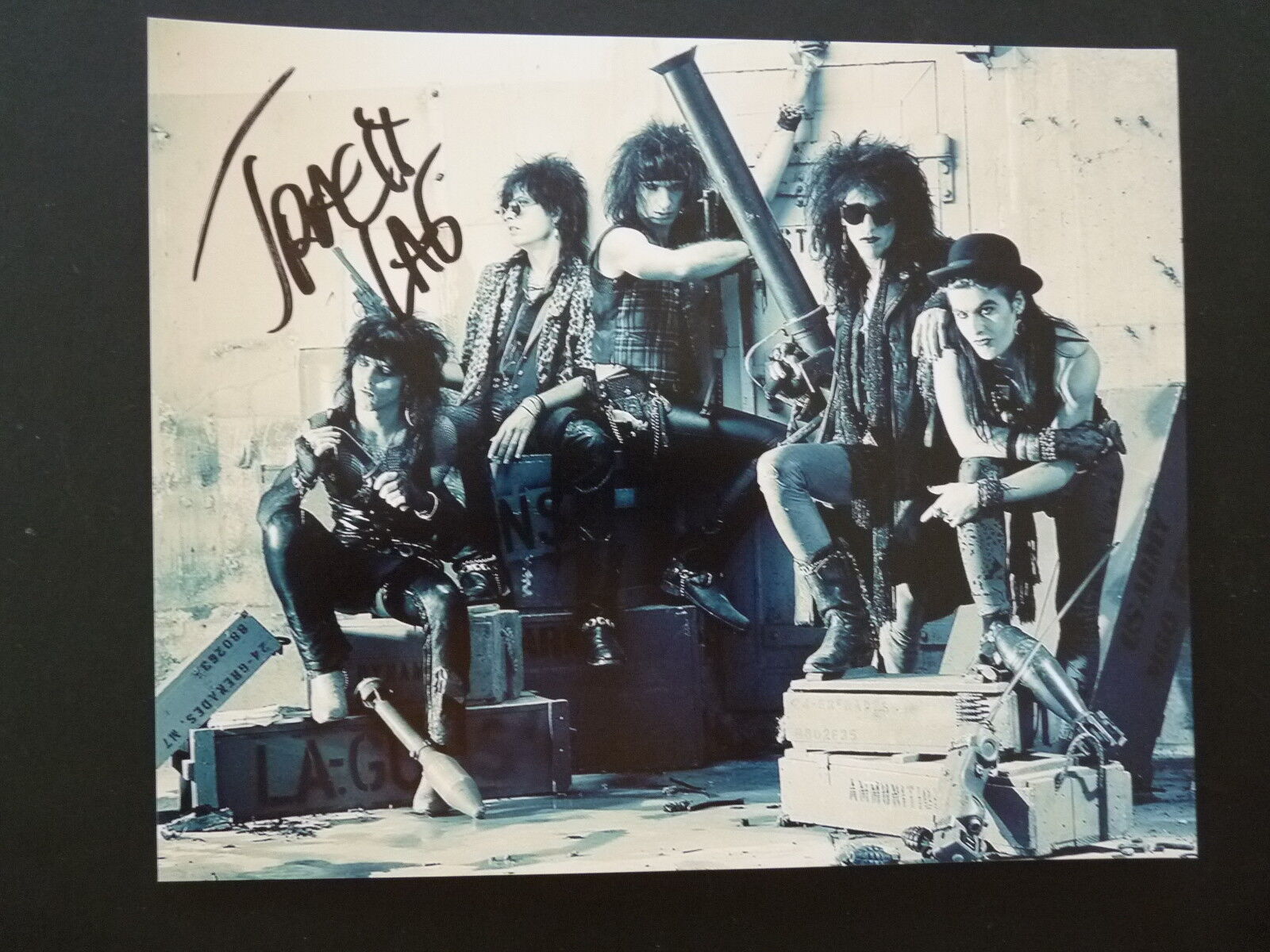 Tracii L.A. Guns Signed Autographed 8x10 EARLY Promo Photo Poster painting PSA BAS Guaranteed