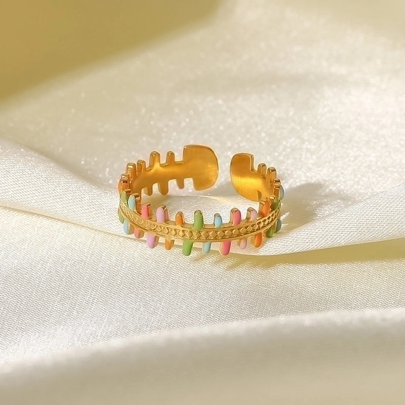 Fashion Geometric Stainless Steel Open Ring Plating Stainless Steel Rings