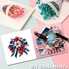 6pcs Diamond Painting Independence Day Greeting Card with Envelope for Family Friends Holiday Gift Congratulations