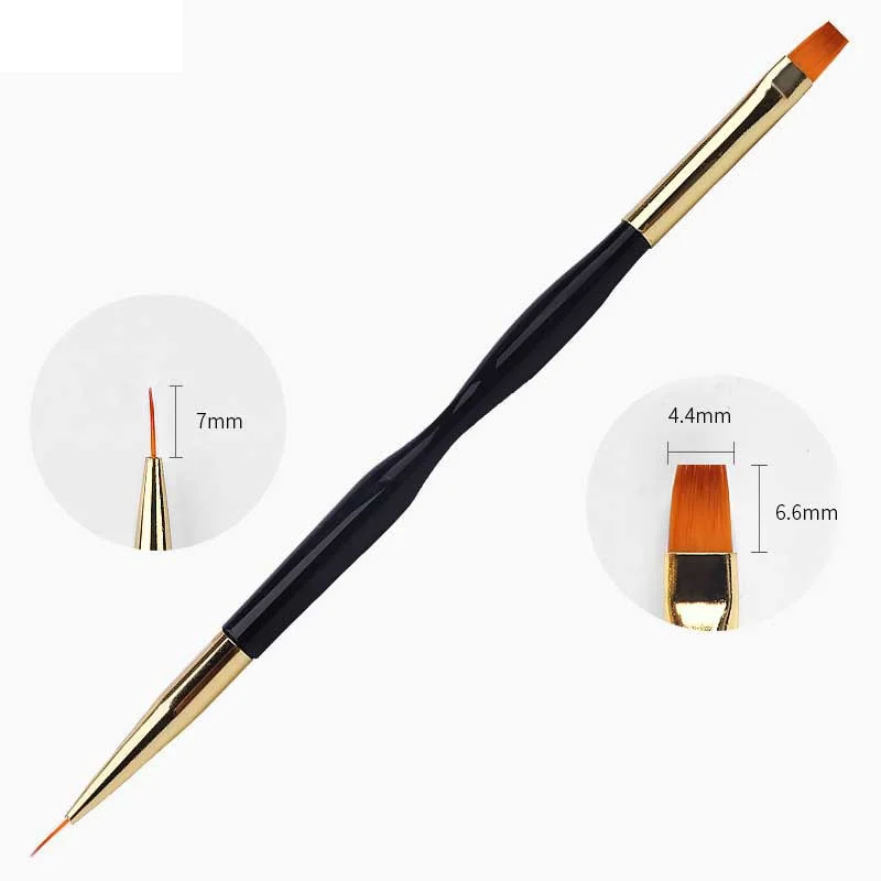 1 Pc Gradient Bloom Nail Painting Brush Pen UV Gel Nail Art Brush With Wood Handle Nylon Hair Draw Manicure Nail Art Tool-Nail Inspo