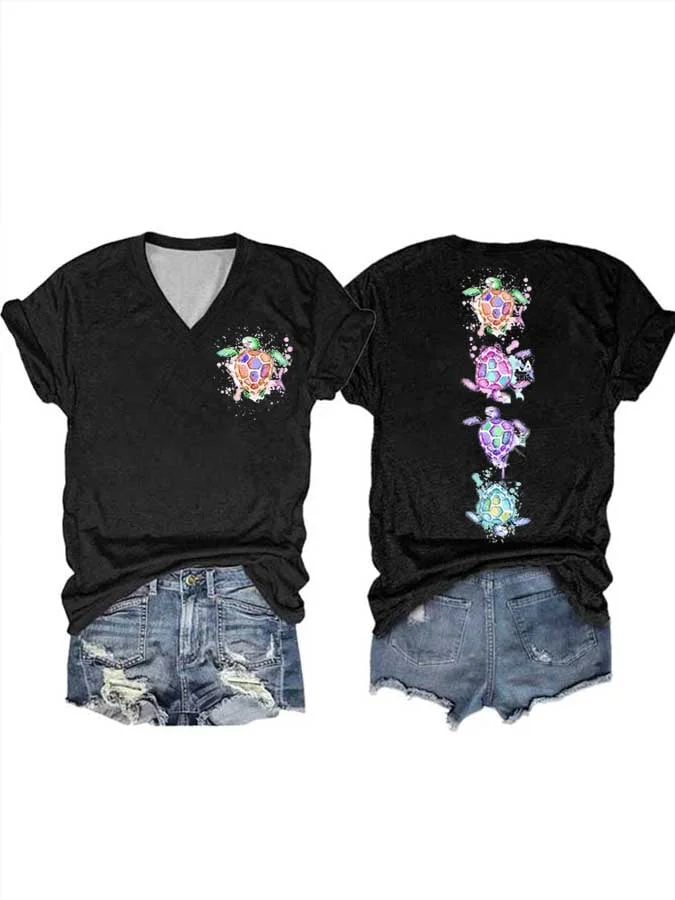 🔥Buy 3 Get 10% Off🔥Turtle Print Casual T-Shirt