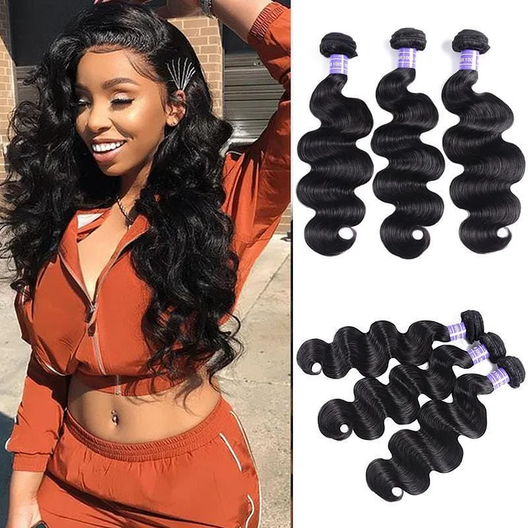 Remy Hair Brazilian Body Wave Virgin Human Hair Weaving 3 Bundles/Pack Youth Series