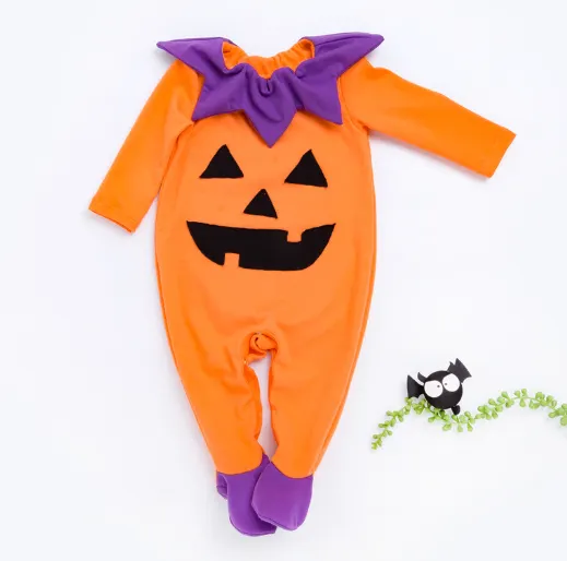 Halloween Pumpkin Romper Outfit for 20-22 Inch Baby Dolls