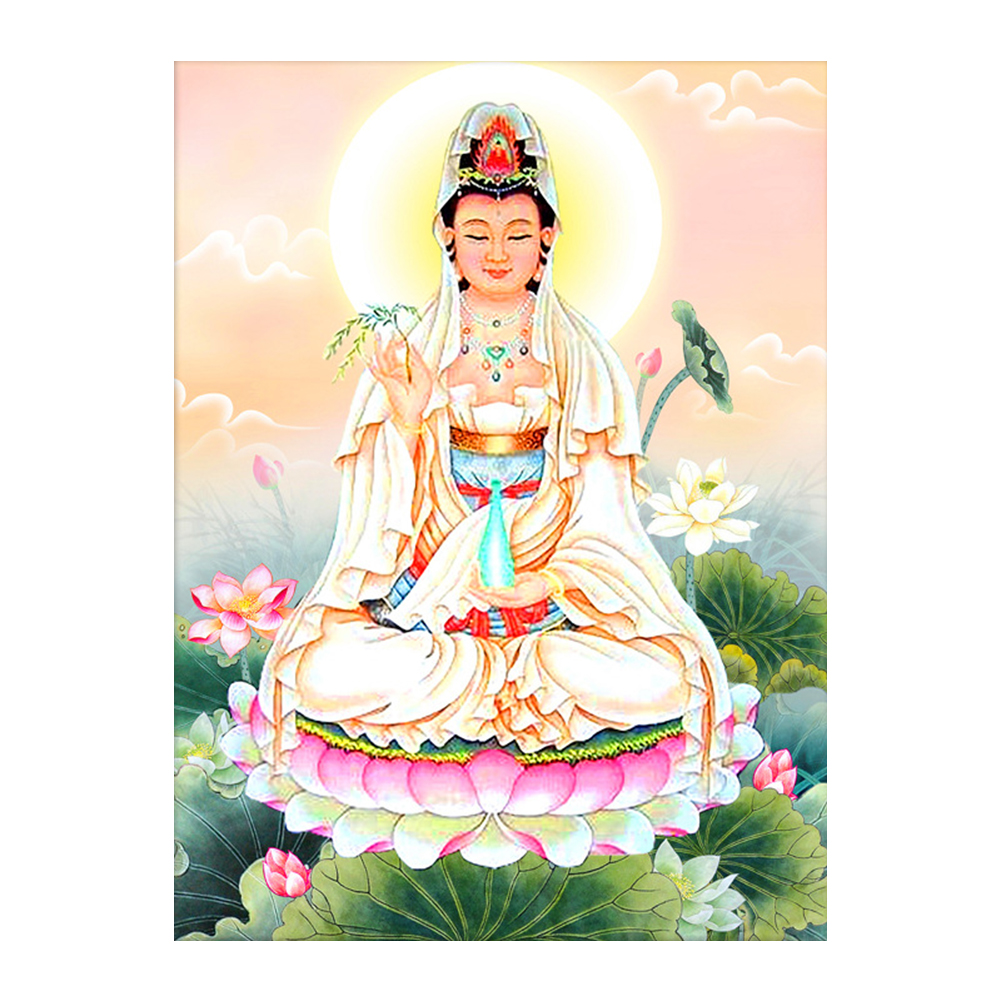 

Avalokitesvara - 11CT Stamped Cross Stitch - 48*58CM, 501 Original