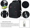 Wasserdicht Anti Diebstahl Rucksack 17,3 Zol Laptop Rucksack Herren mit USB-Anschluss Schulrucksack Gro&szlig;er Business Notebook Backpack f&uuml;r Arbeit Reisen M&auml;nner Jungen