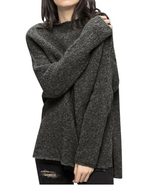 Women's knit  round neck loose sweater