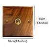 Home Improvement Wood Hotel Retro Switch Waterproof Panel 8.6cm Household Brown Switch Socket 