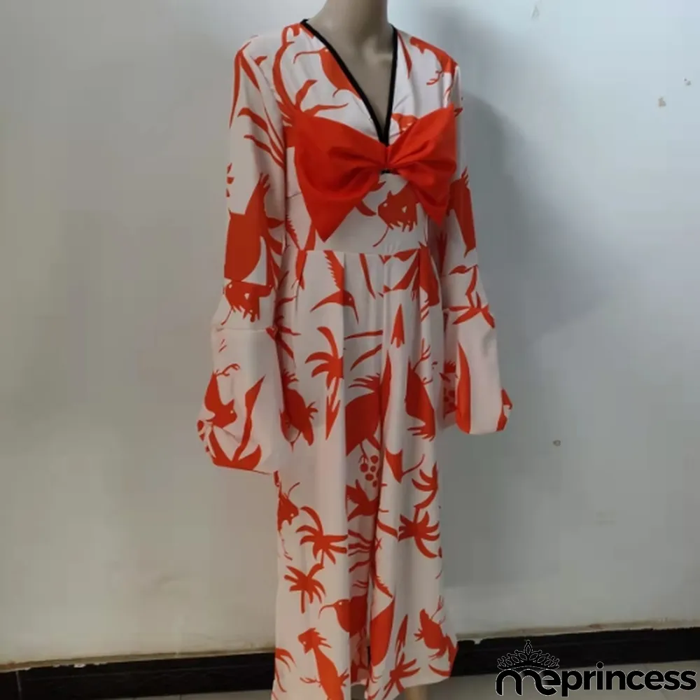 Women's Jumpsuit Dress Fashion Sexy Print Dress