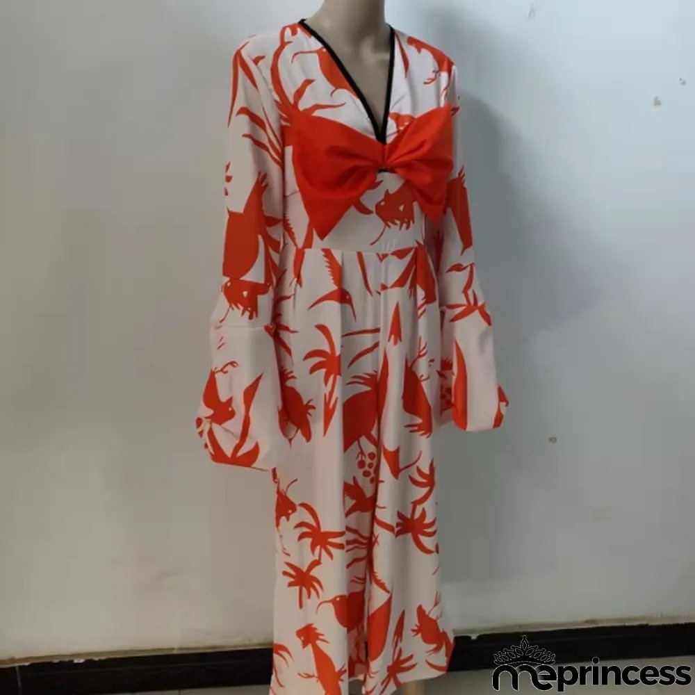 Women's Jumpsuit Dress Fashion Sexy Print Dress