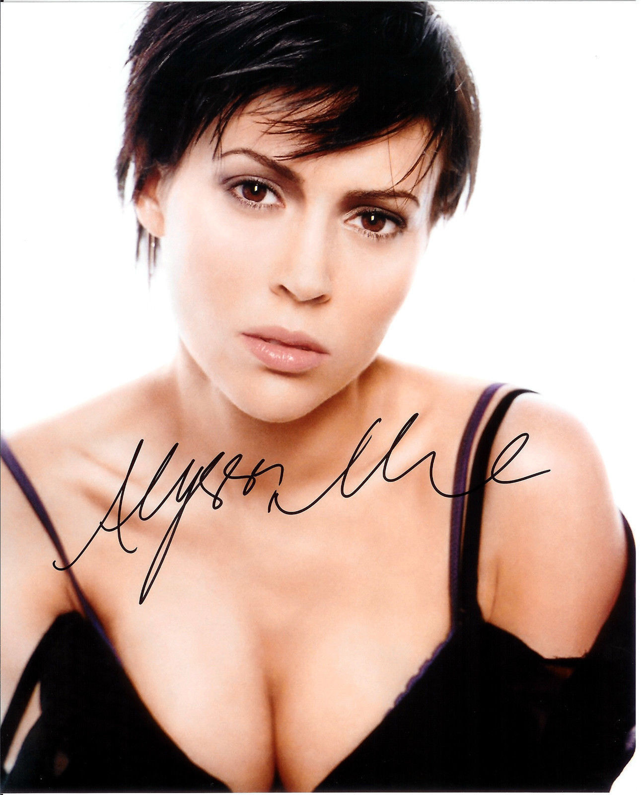 ALYSSA MILANO AUTOGRAPH SIGNED PP Photo Poster painting POSTER