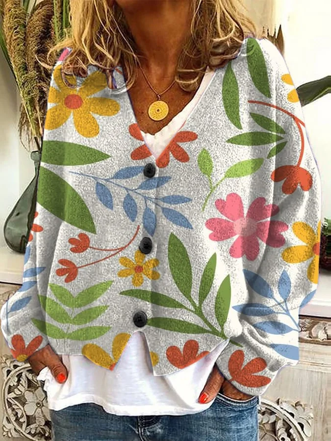 Women's Fashion Casual Art Plush Cardigan
