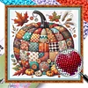 Pumpkin-Partial 11CT Stamped Cross Stitch Bead Embroidery 36*36cm/14.17*14.17in