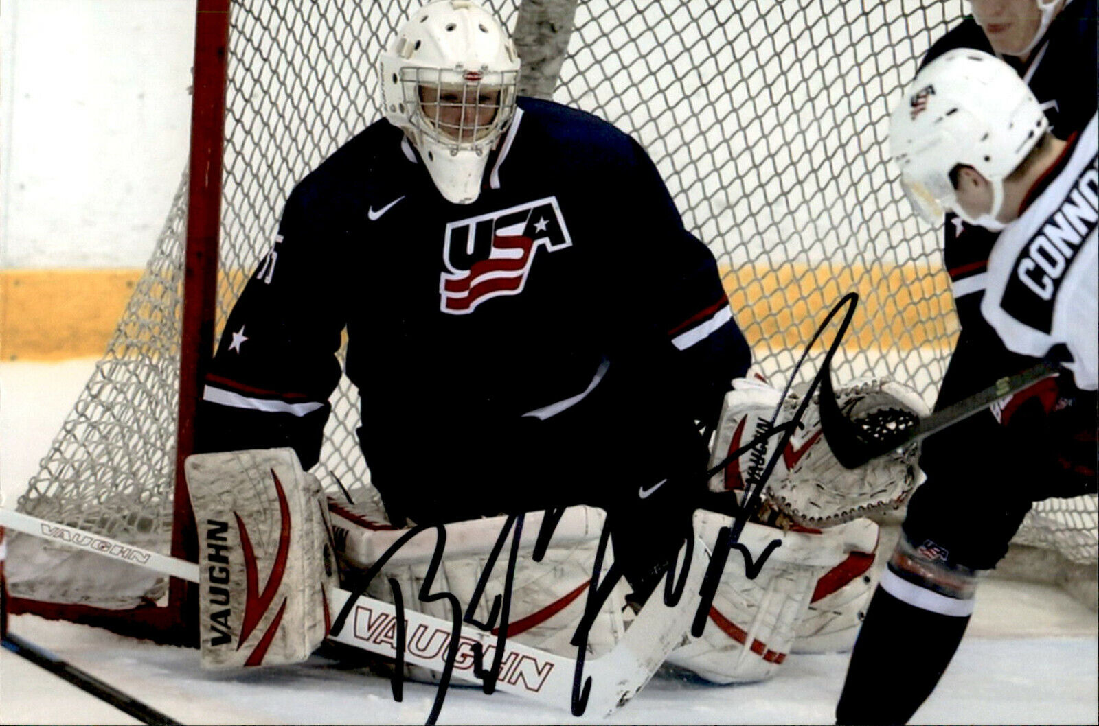 Brandon Halverson SIGNED 4x6 Photo Poster painting TEAM USA / NEW YORK RANGERS