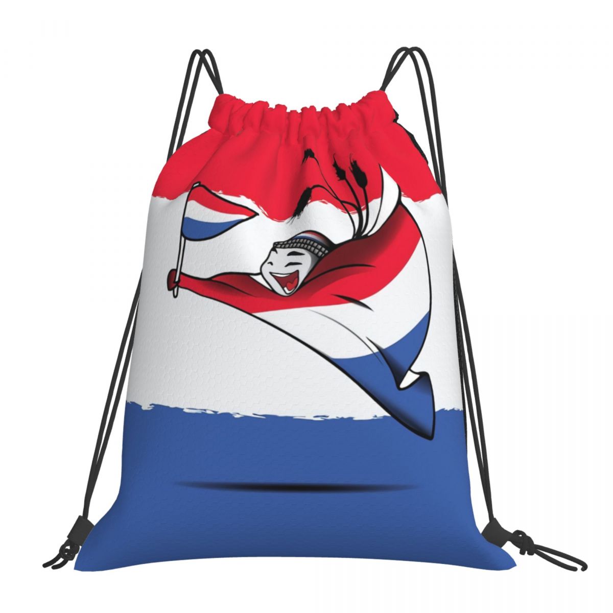 Netherlands World Cup 2022 Mascot Drawstring Bags for School Gym